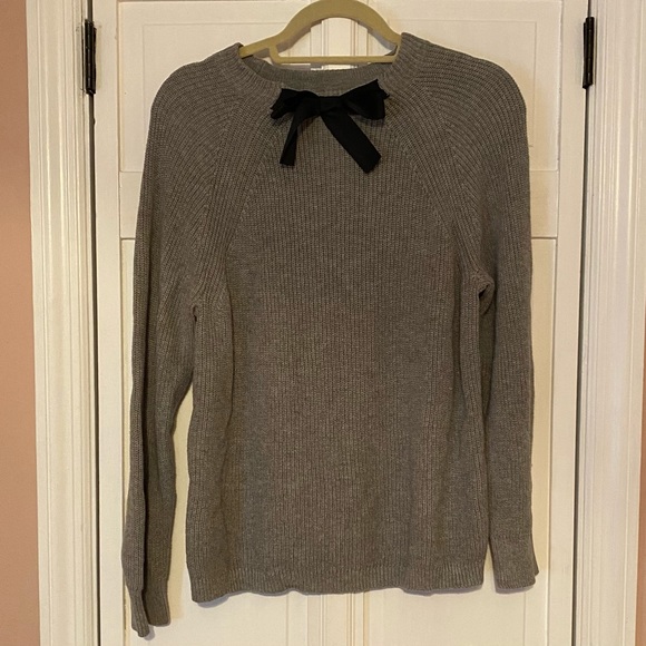 J. Crew Sweaters - J. Crew Gayle Tie-Neck Grosgrain Bow Sweater